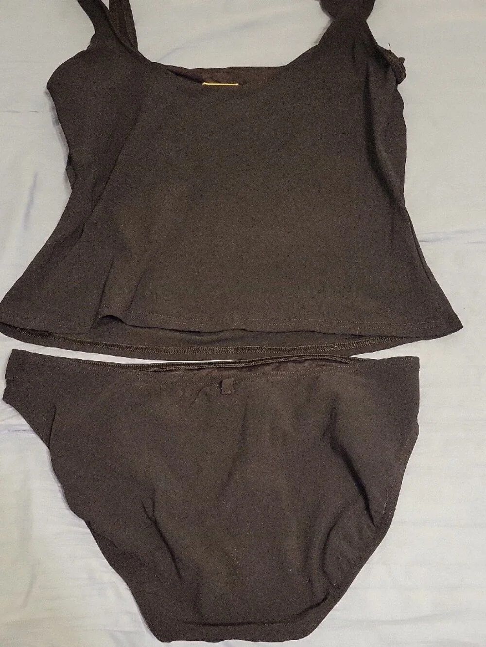 Michael Kors Solid Black Women's Tankini and Bikini Bottom Set